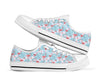Flamingo Blue Floral Low Top Shoes