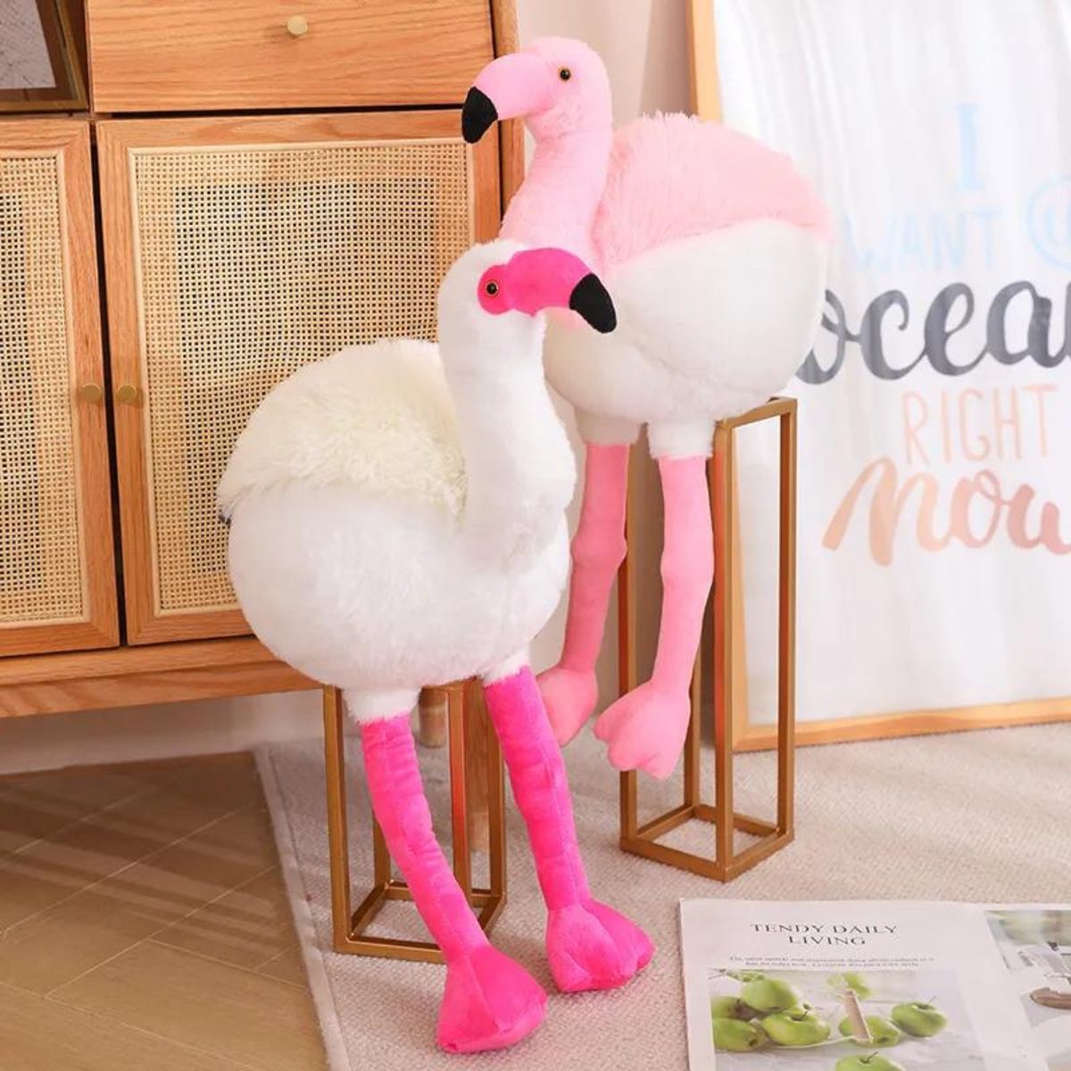 fluffy flamingo toy