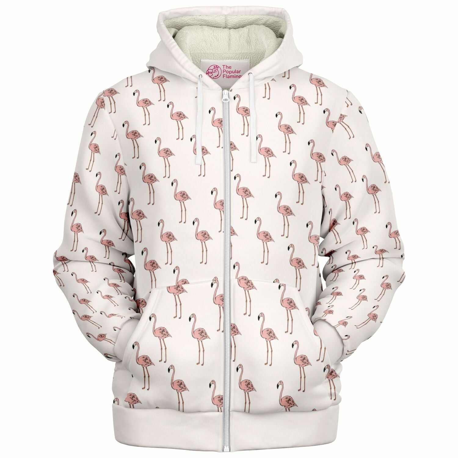 Classic Flamingo Zip-Up Hoodie | The Popular Flamingo