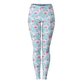 Flamingo Blue Floral Leggings