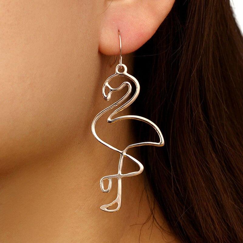 Rose gold flamingo deals earrings