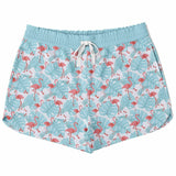 Flamingo Blue Floral Loose Shorts