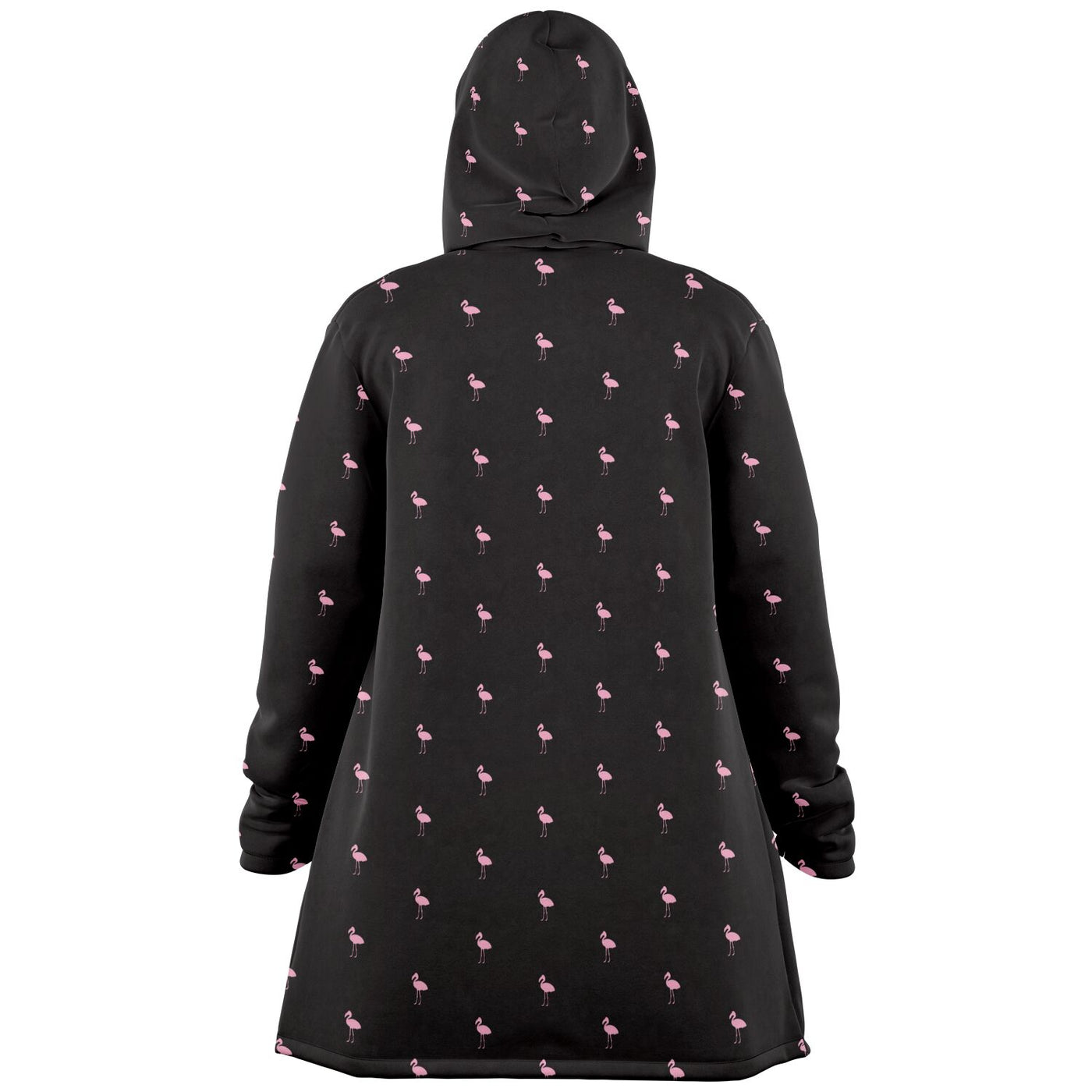 Black Classic Flamingo Cloak Hoodie