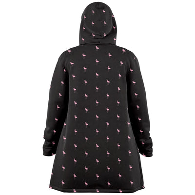 Black Classic Flamingo Cloak Hoodie