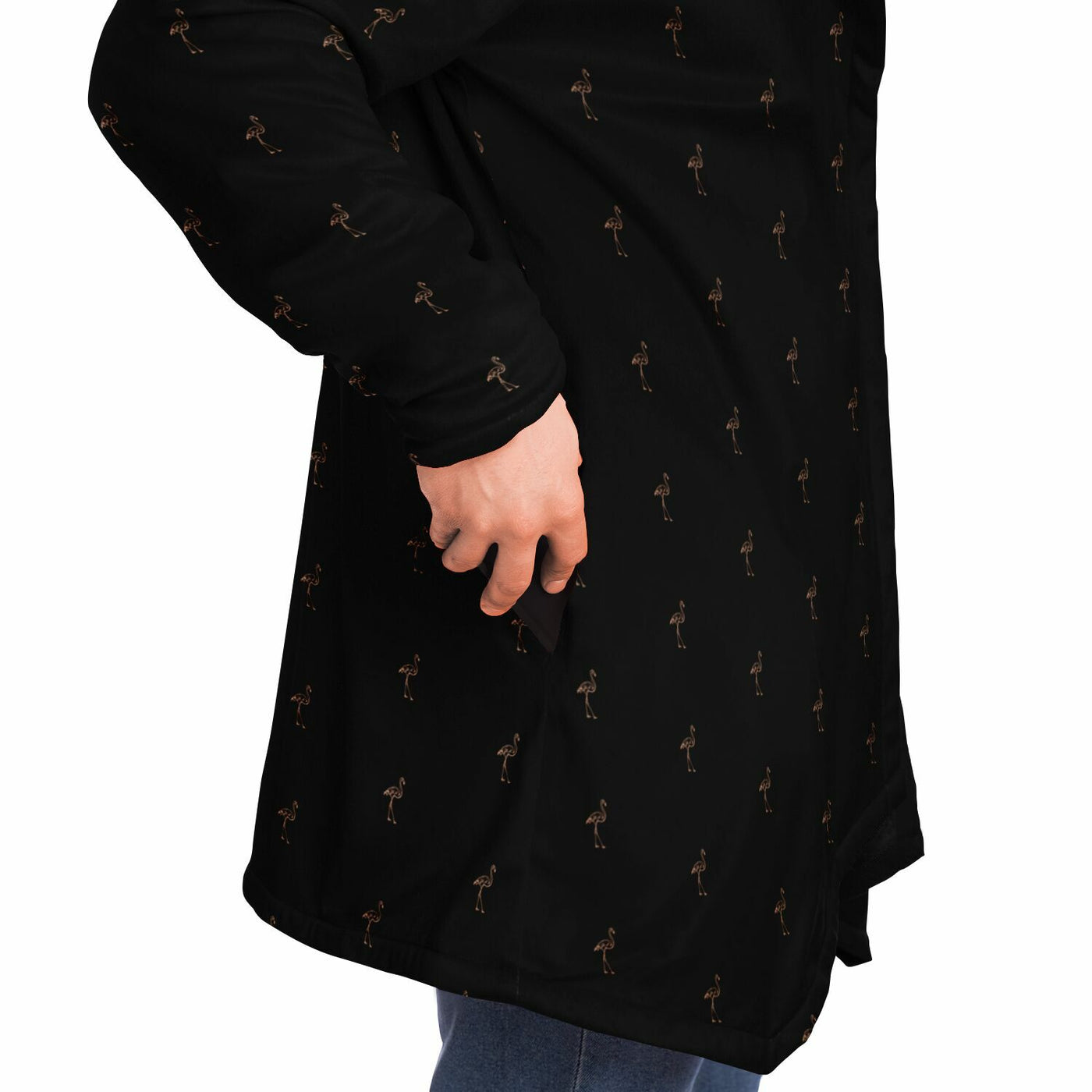 Classic Flamingo Silhouette Cloak Hoodie