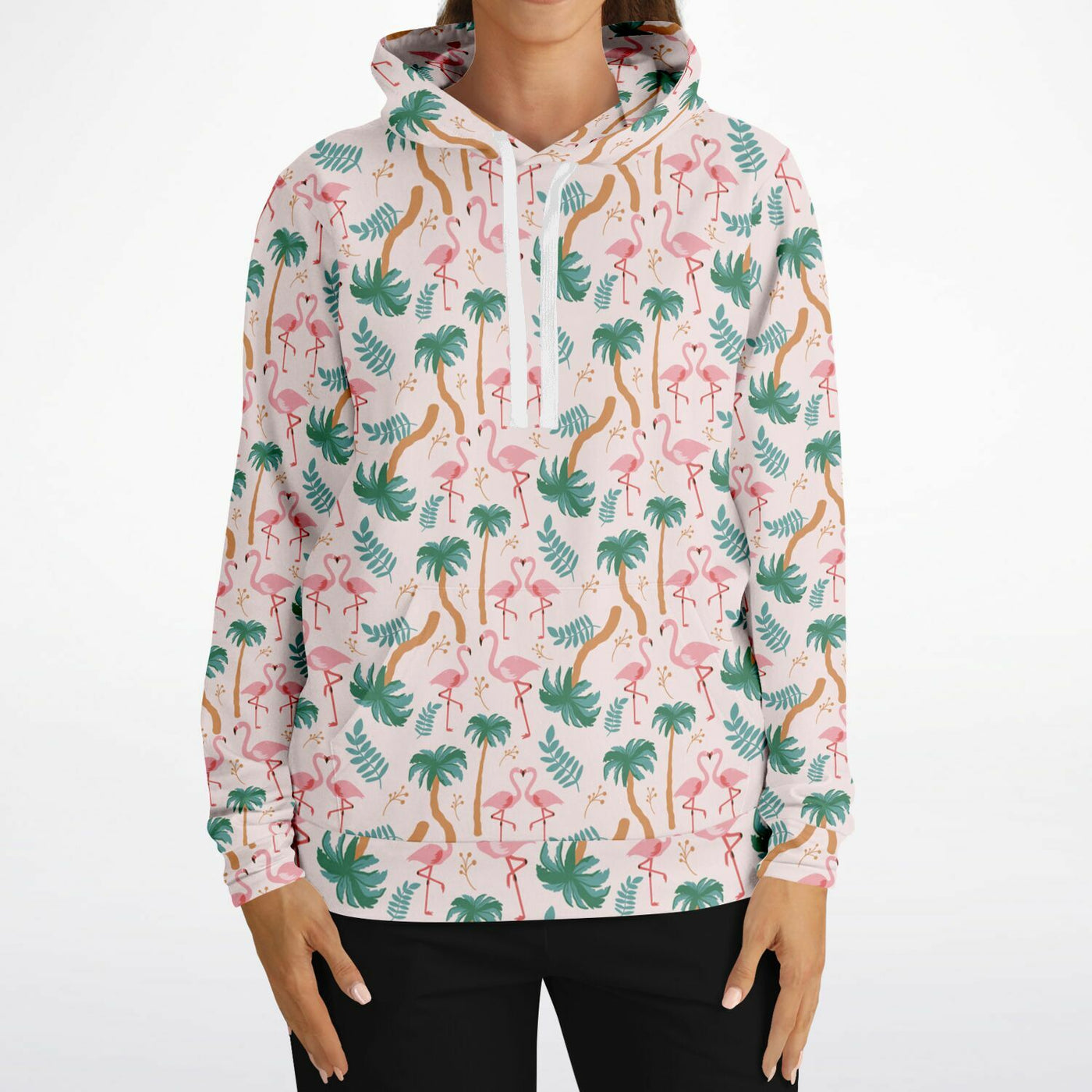 Flamingo Tropical Floral Hoodie