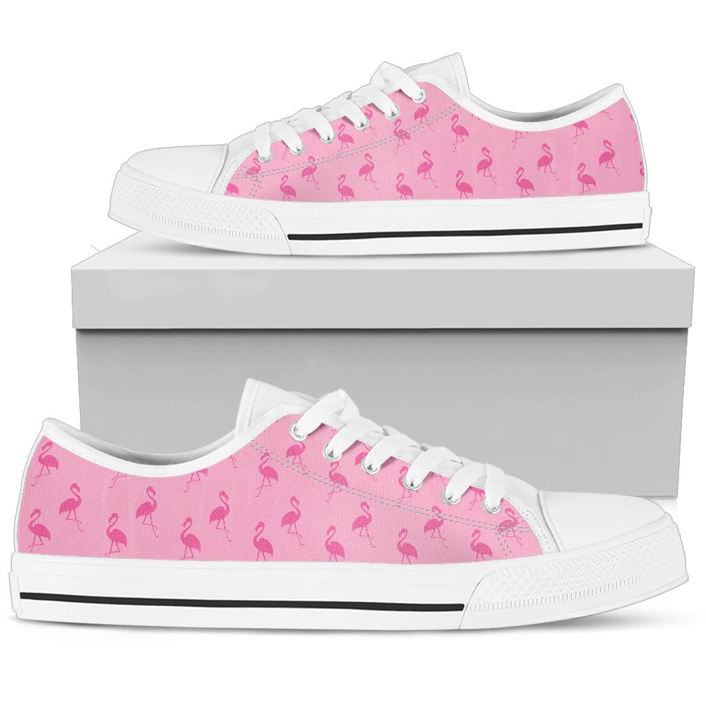 Simple Pink Flamingo Canvas Shoes