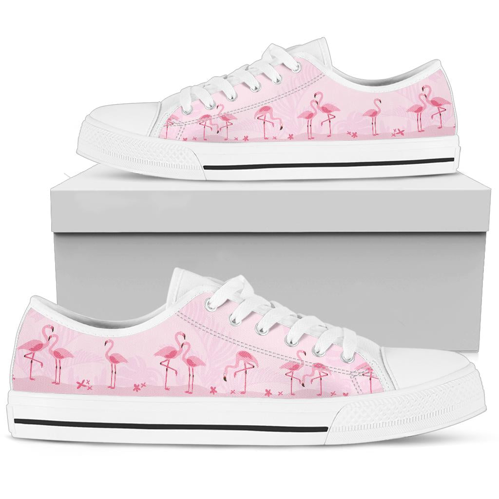 pink flamingo low top shoes