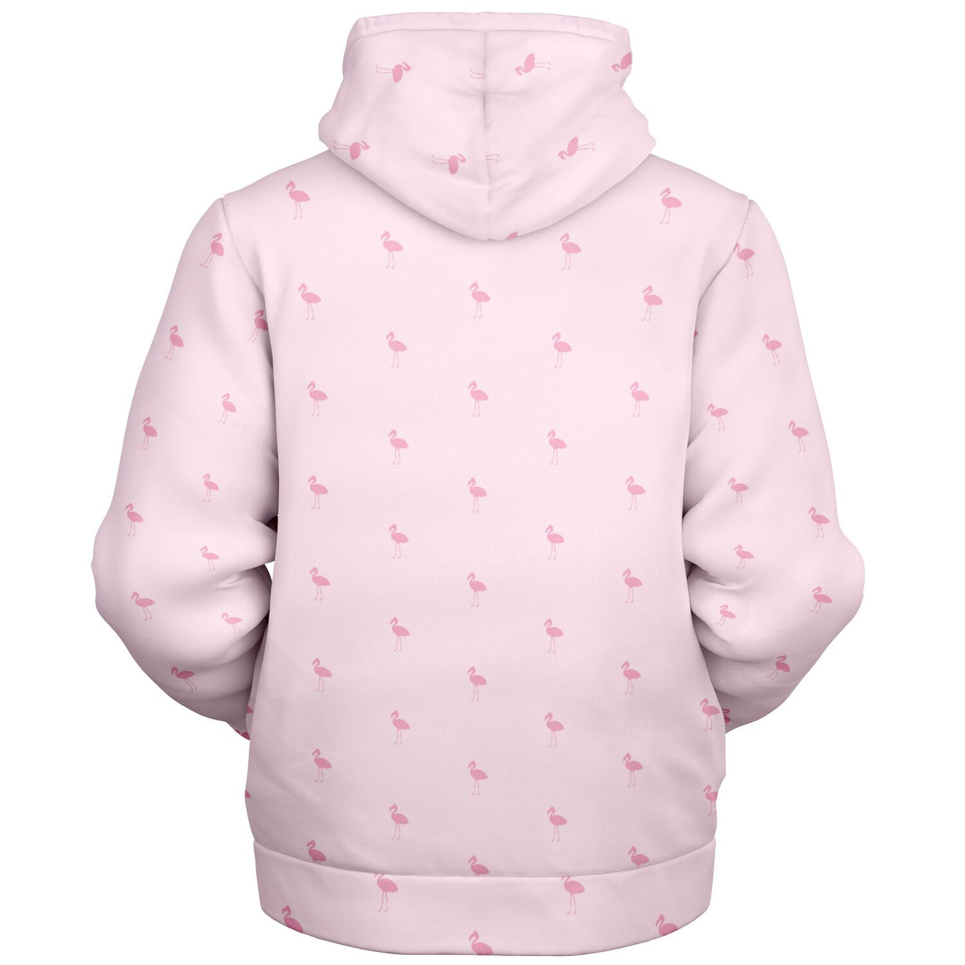 Pink Classic Flamingo Zip-Up Hoodie