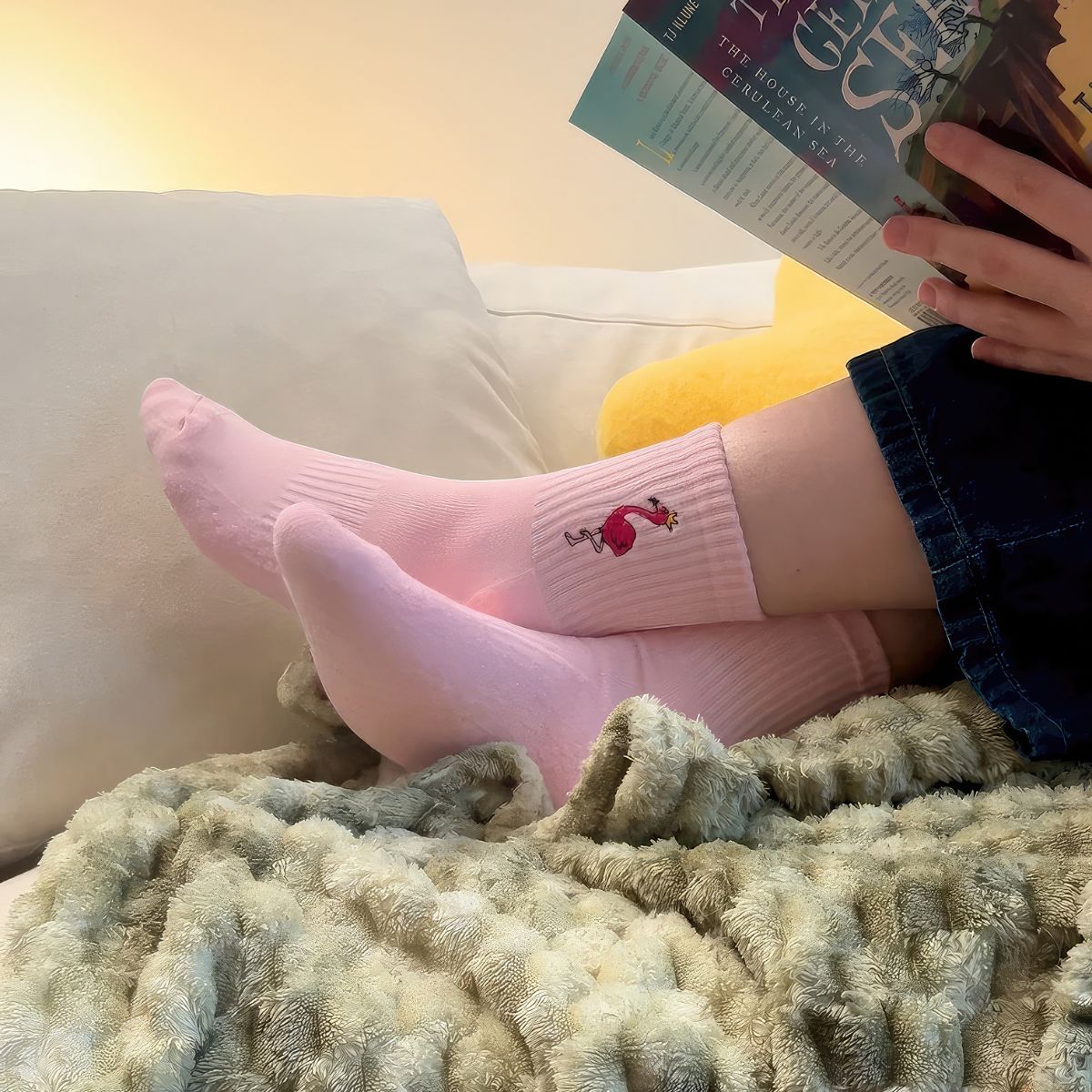 pink flamingo socks