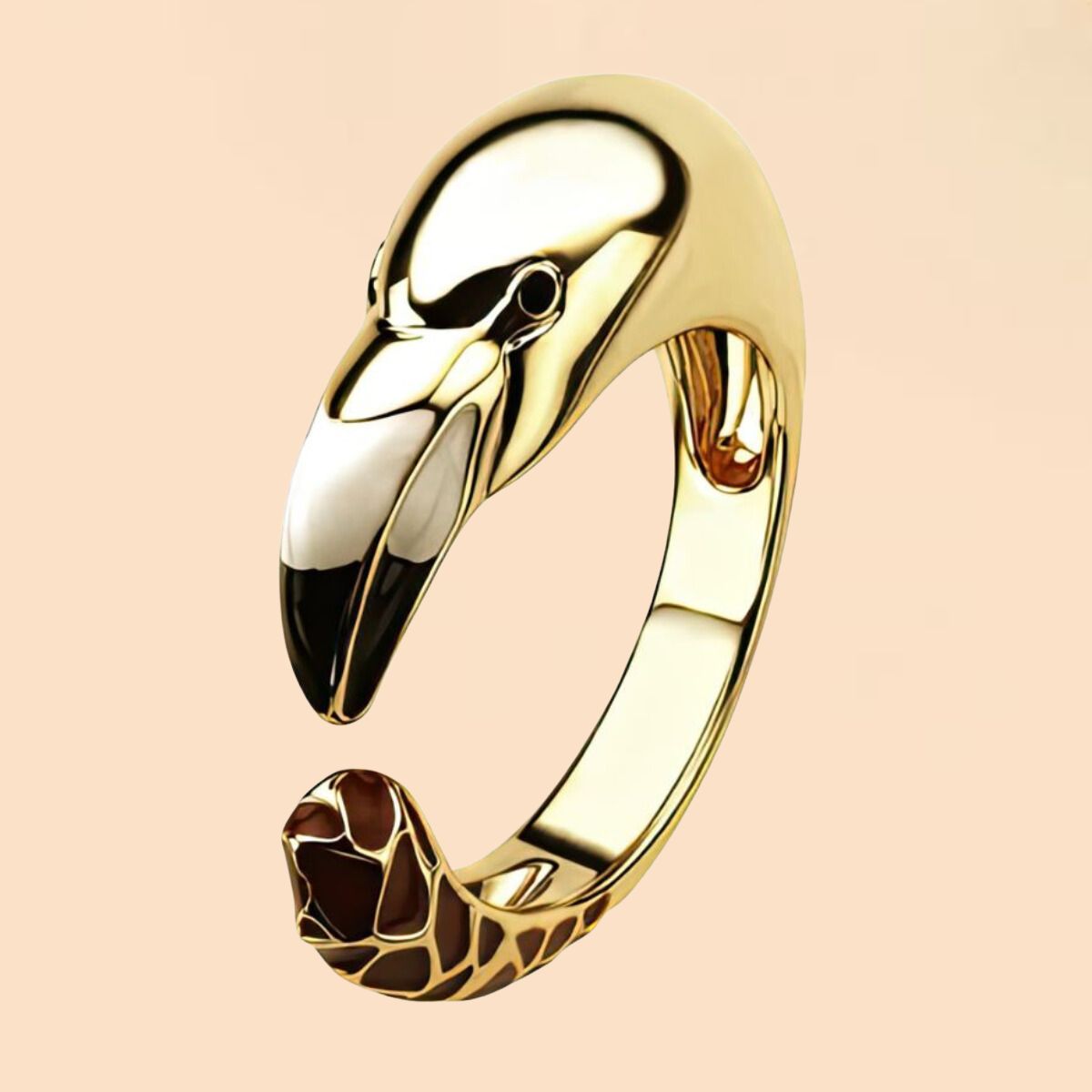 Sterling Silver Designer Flamingo Ring
