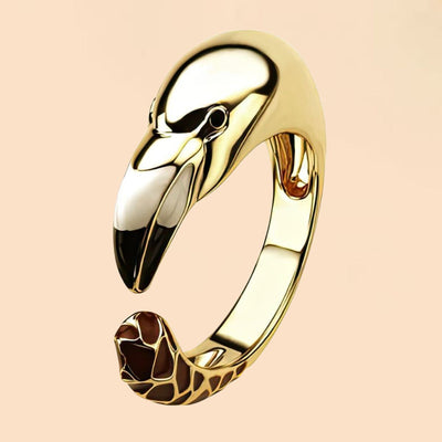 Sterling Silver Designer Flamingo Ring