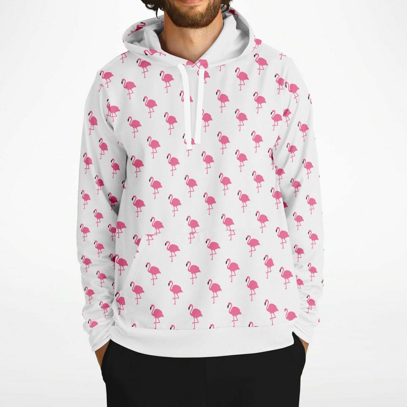 Classic Pink Flamingo Pullover Hoodie