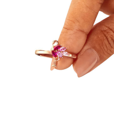 Sterling Silver Pink Flamingo Ring