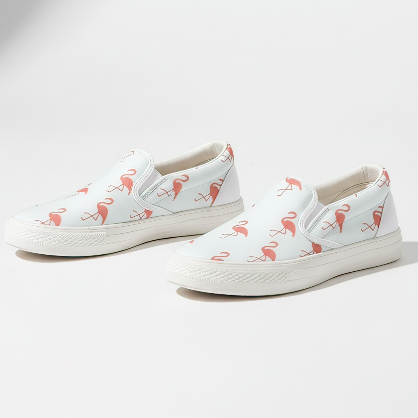 Simple Flamingo Slip Ons