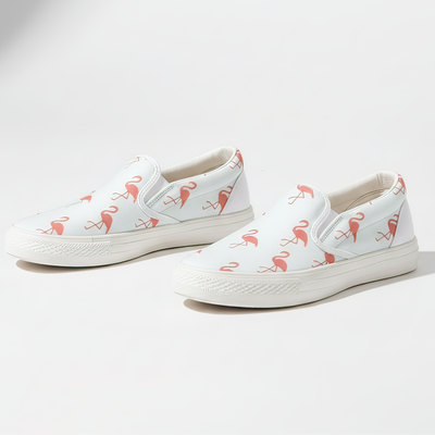 Simple Flamingo Slip Ons