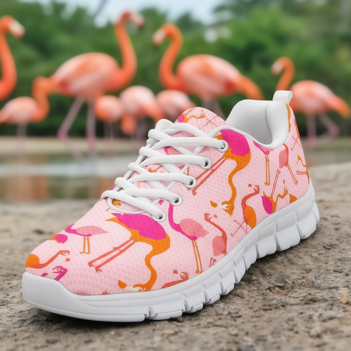 Multicolor Pink Flamingo Sneakers