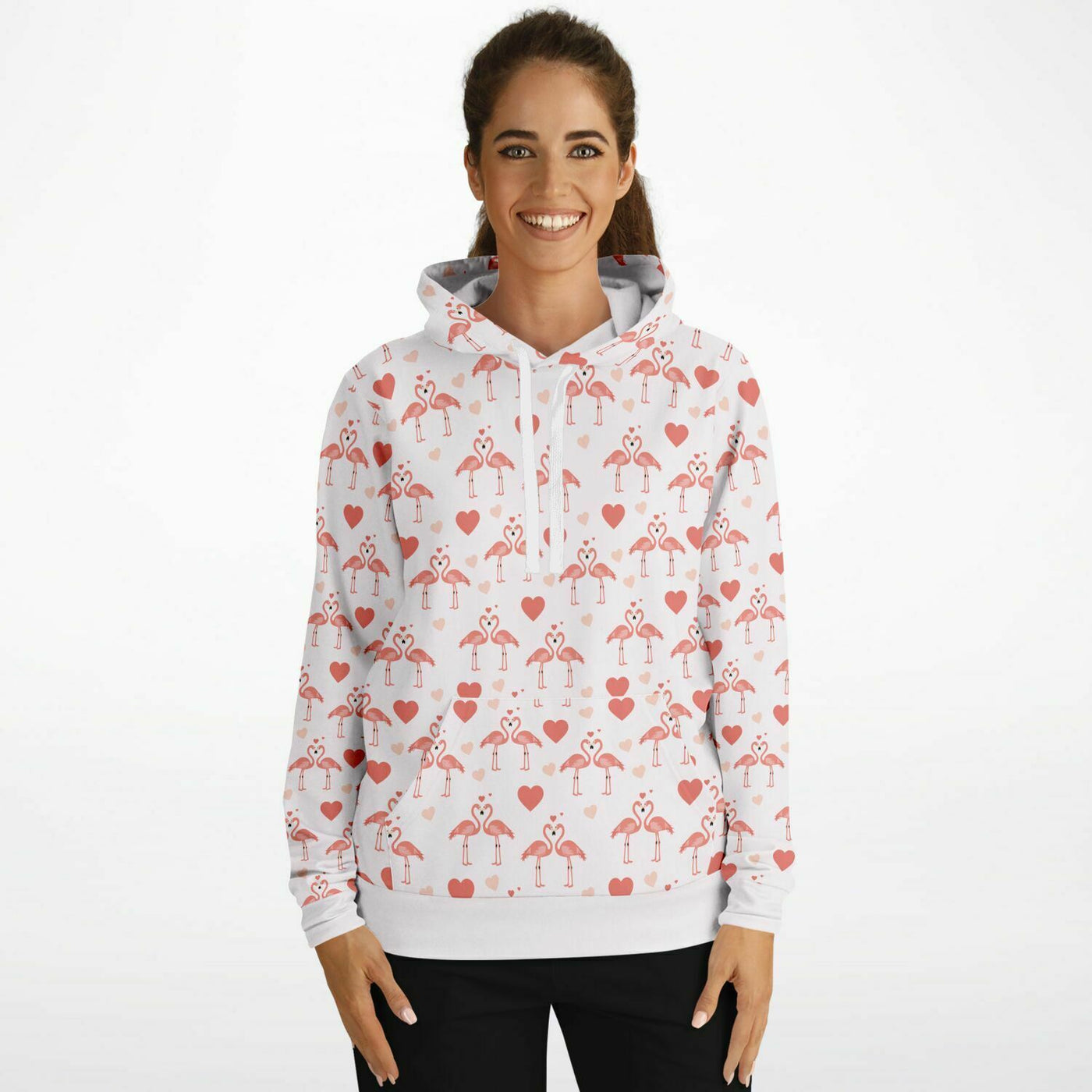 Flamingo Love Pullover Hoodie