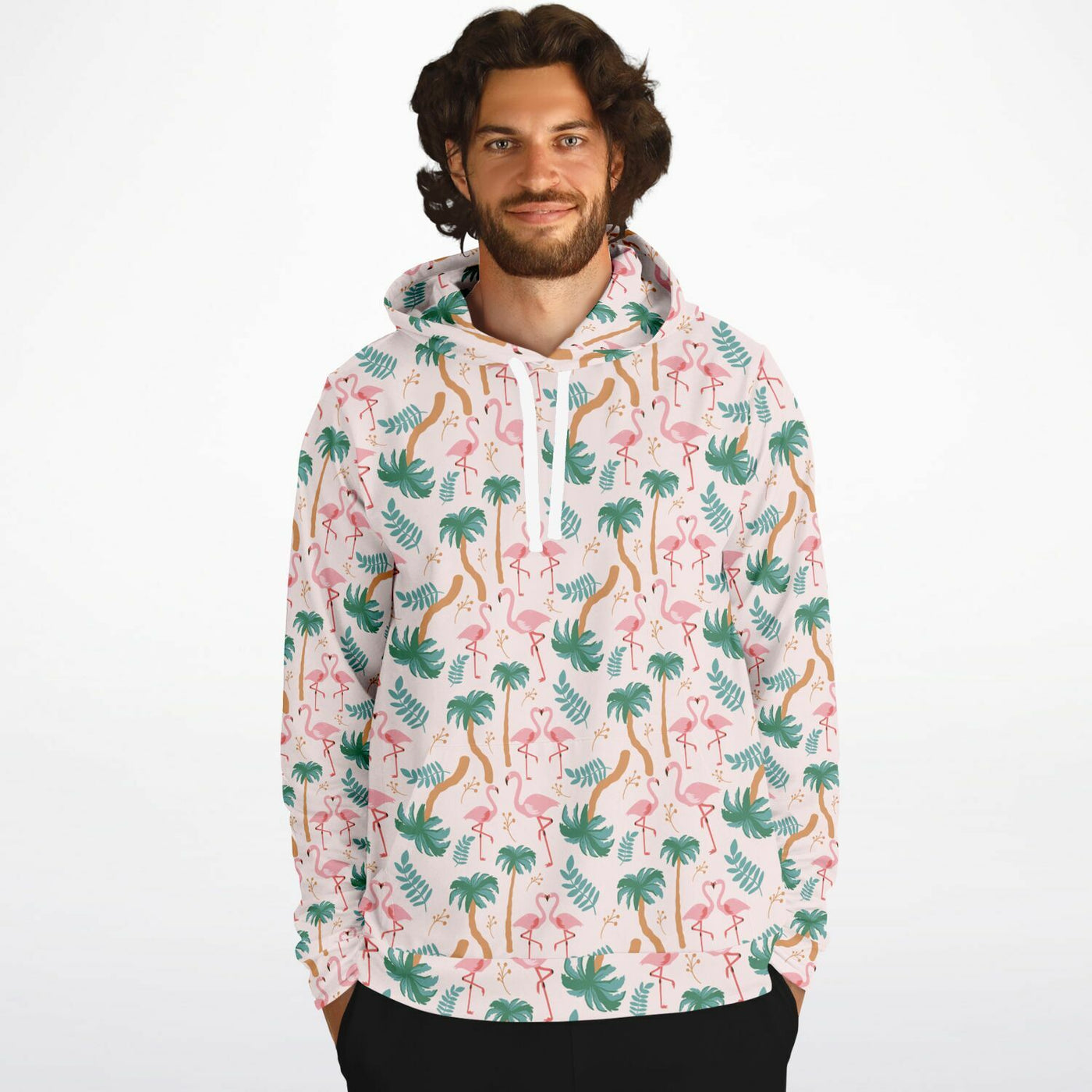 Flamingo Tropical Floral Hoodie