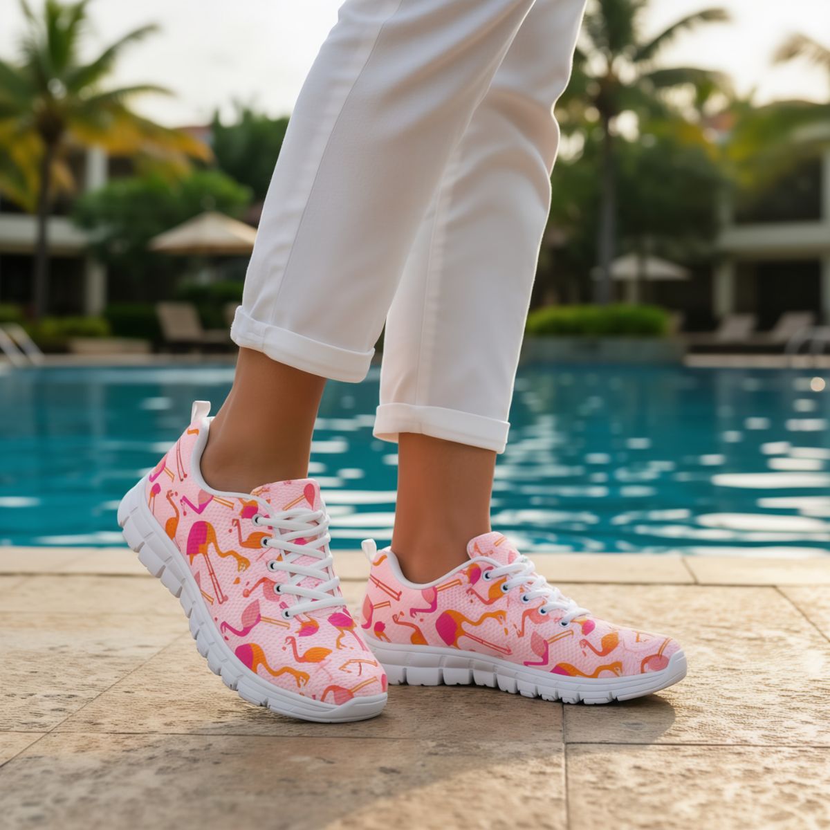 Multicolor Pink Flamingo Sneakers