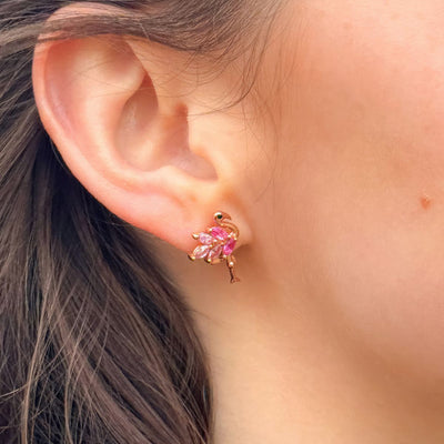 flamingo earrings