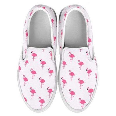 Classic Pink Flamingo Slip Ons
