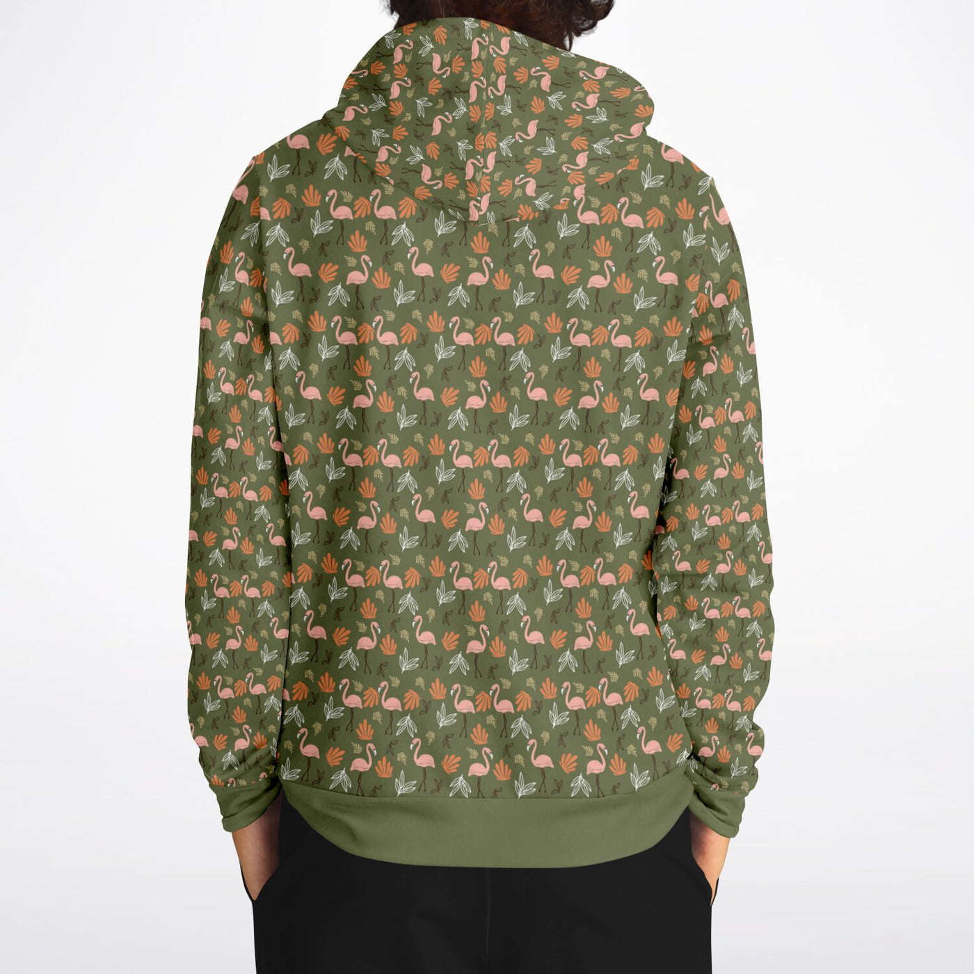 Classic Floral Flamingo Pullover Hoodie