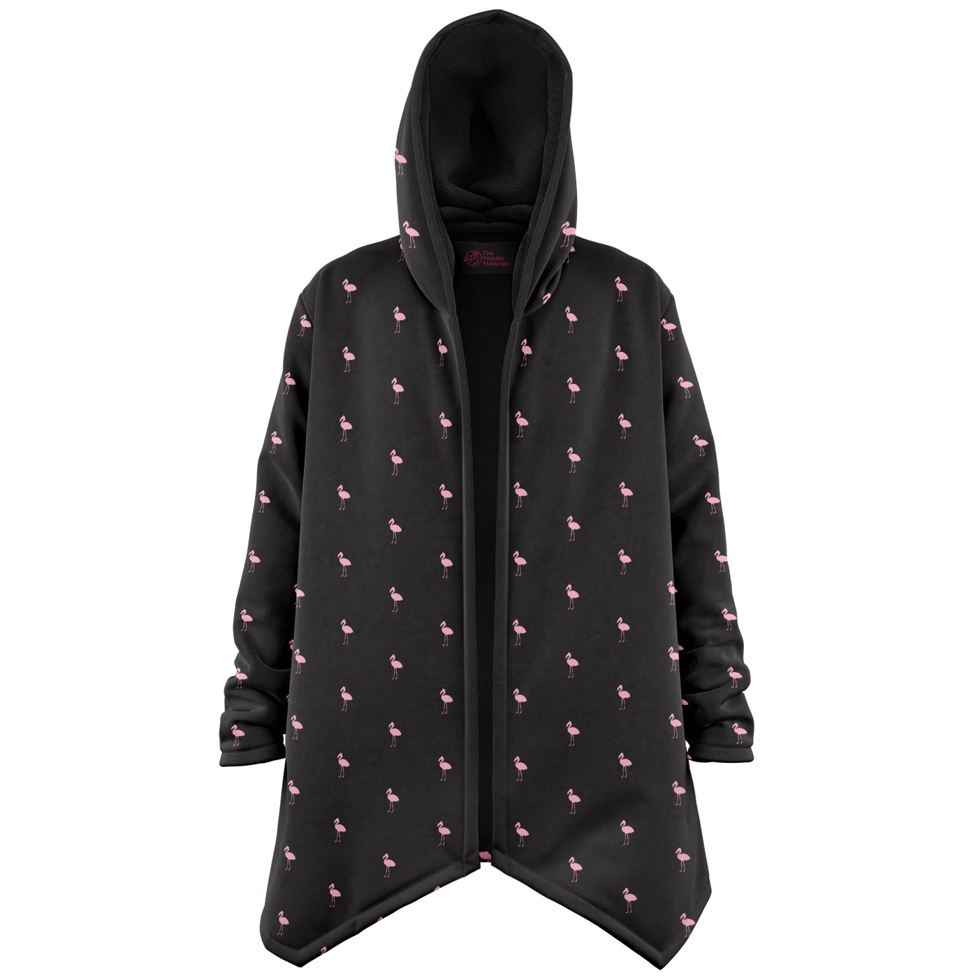 Black Classic Flamingo Cloak Hoodie