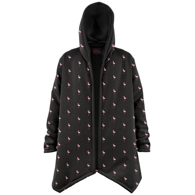 Black Classic Flamingo Cloak Hoodie