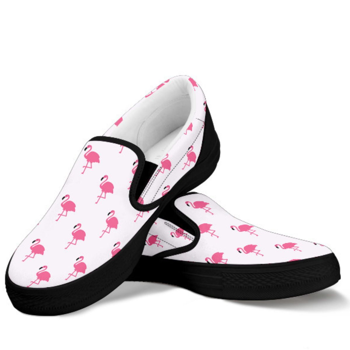 Classic Pink Flamingo Slip Ons