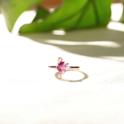 Sterling Silver Pink Flamingo Ring