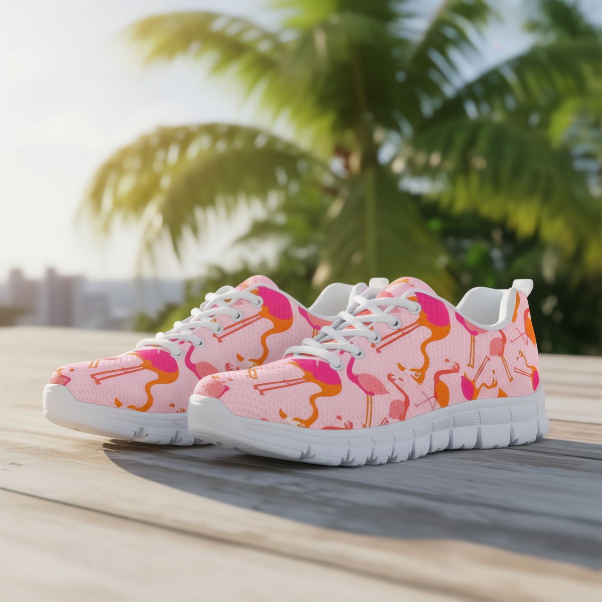 Multicolor Pink Flamingo Sneakers