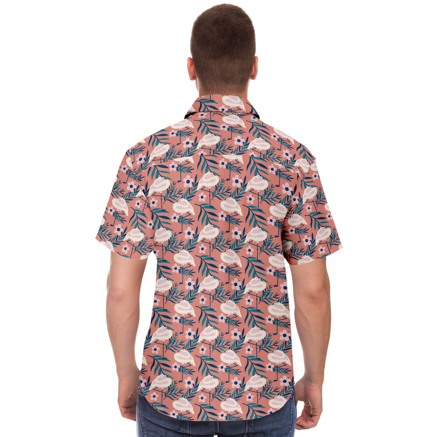 Sleepy Floral Flamingo Hawaiian Shirt