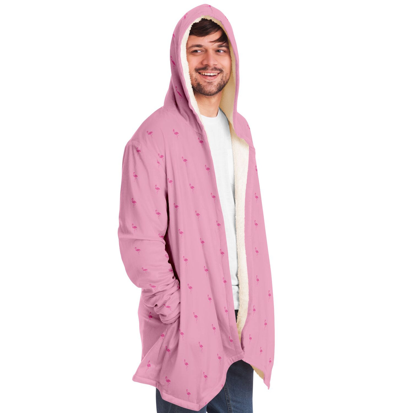 Simple Pink Flamingo Cloak Hoodie