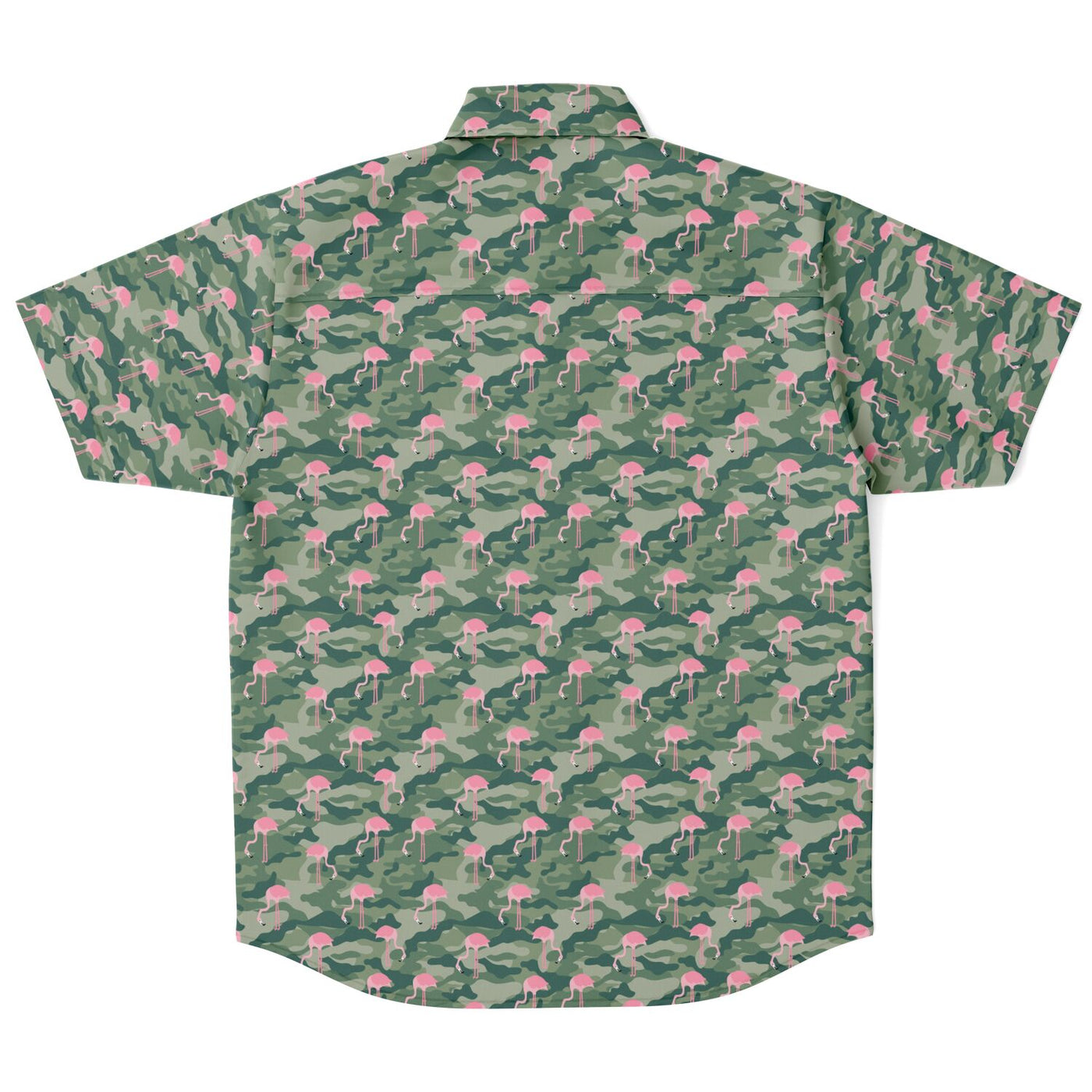 Camo Flamingo Hawaiian Shirt