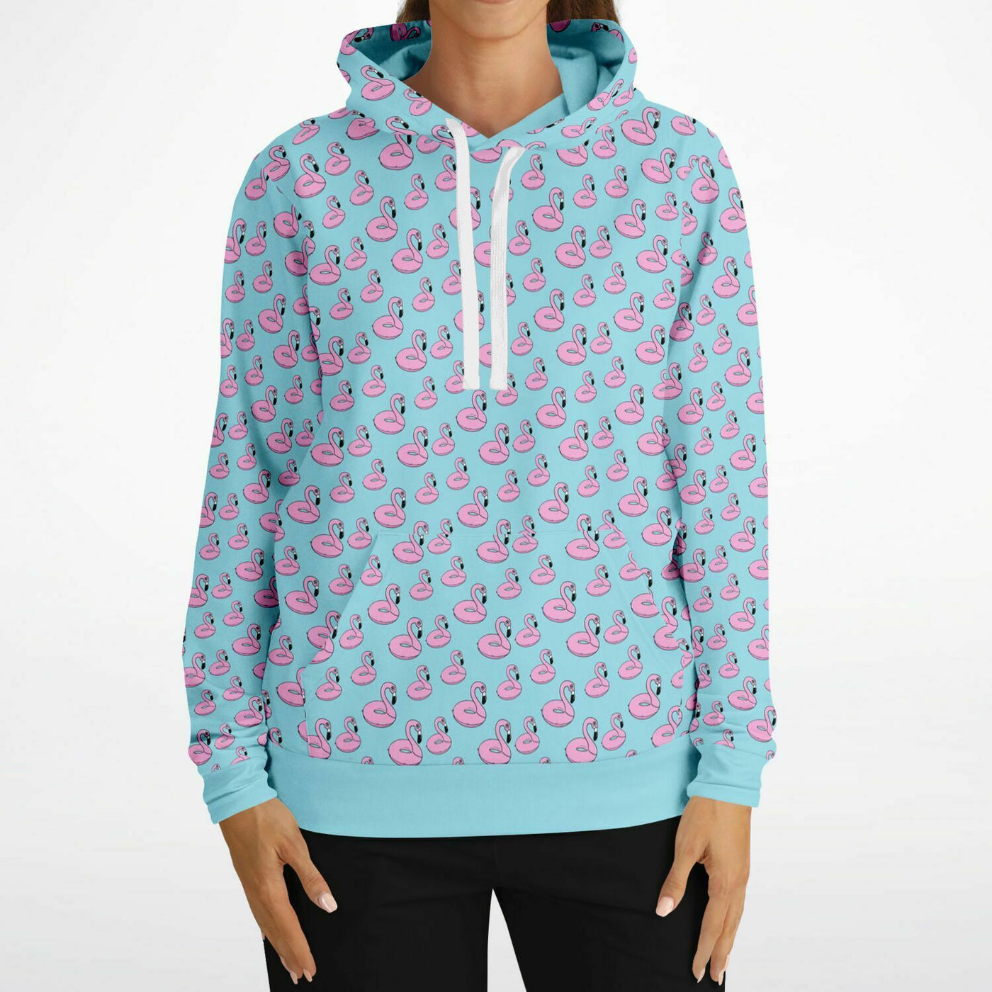 Flamingo Floatie Pullover Hoodie