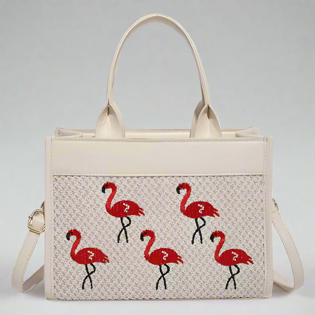 flamingo handbag purse