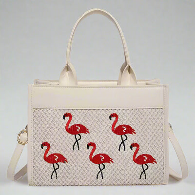 flamingo handbag purse