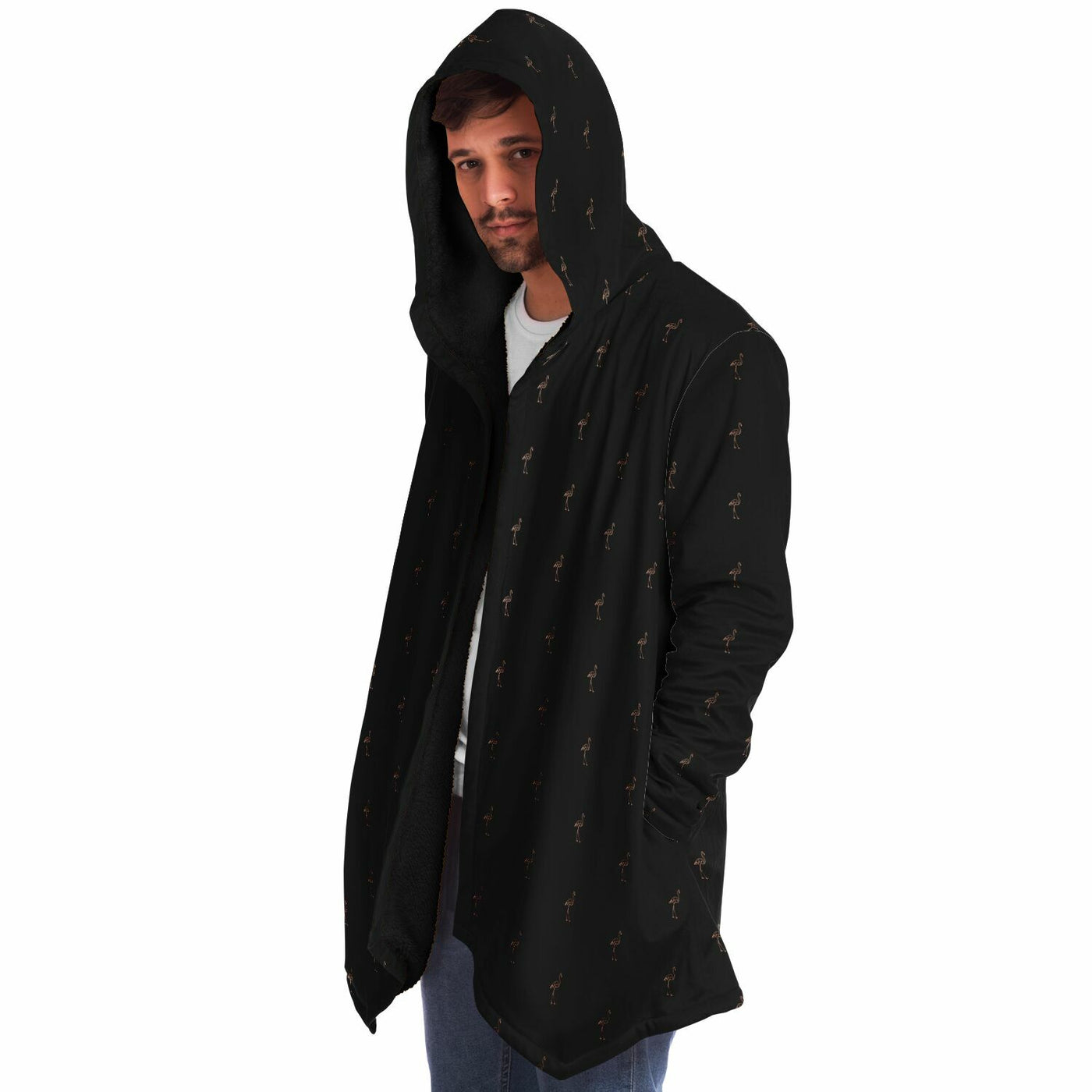 Classic Flamingo Silhouette Cloak Hoodie