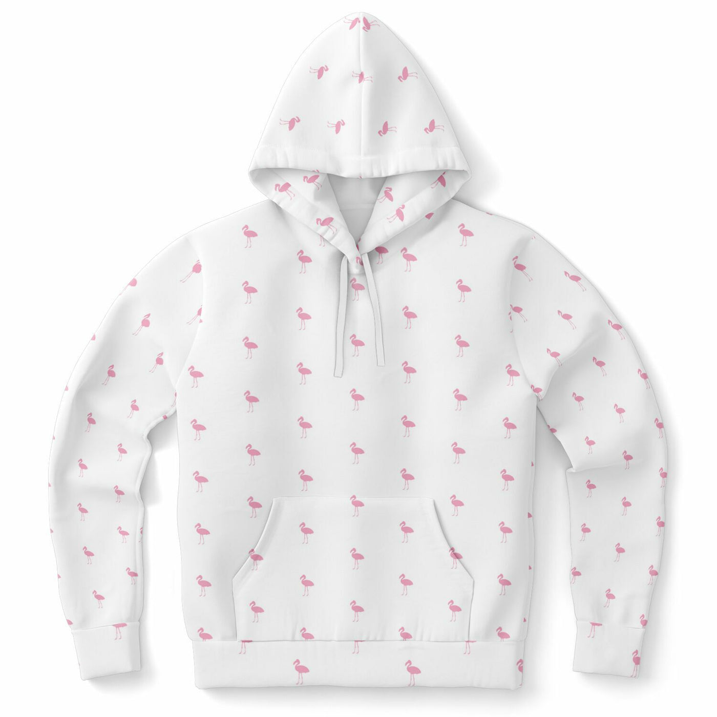 White Classic Flamingo Hoodie