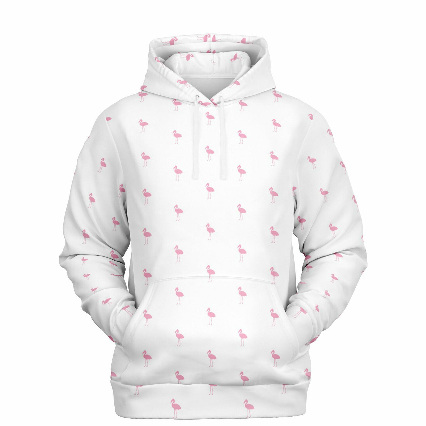 White Classic Flamingo Hoodie