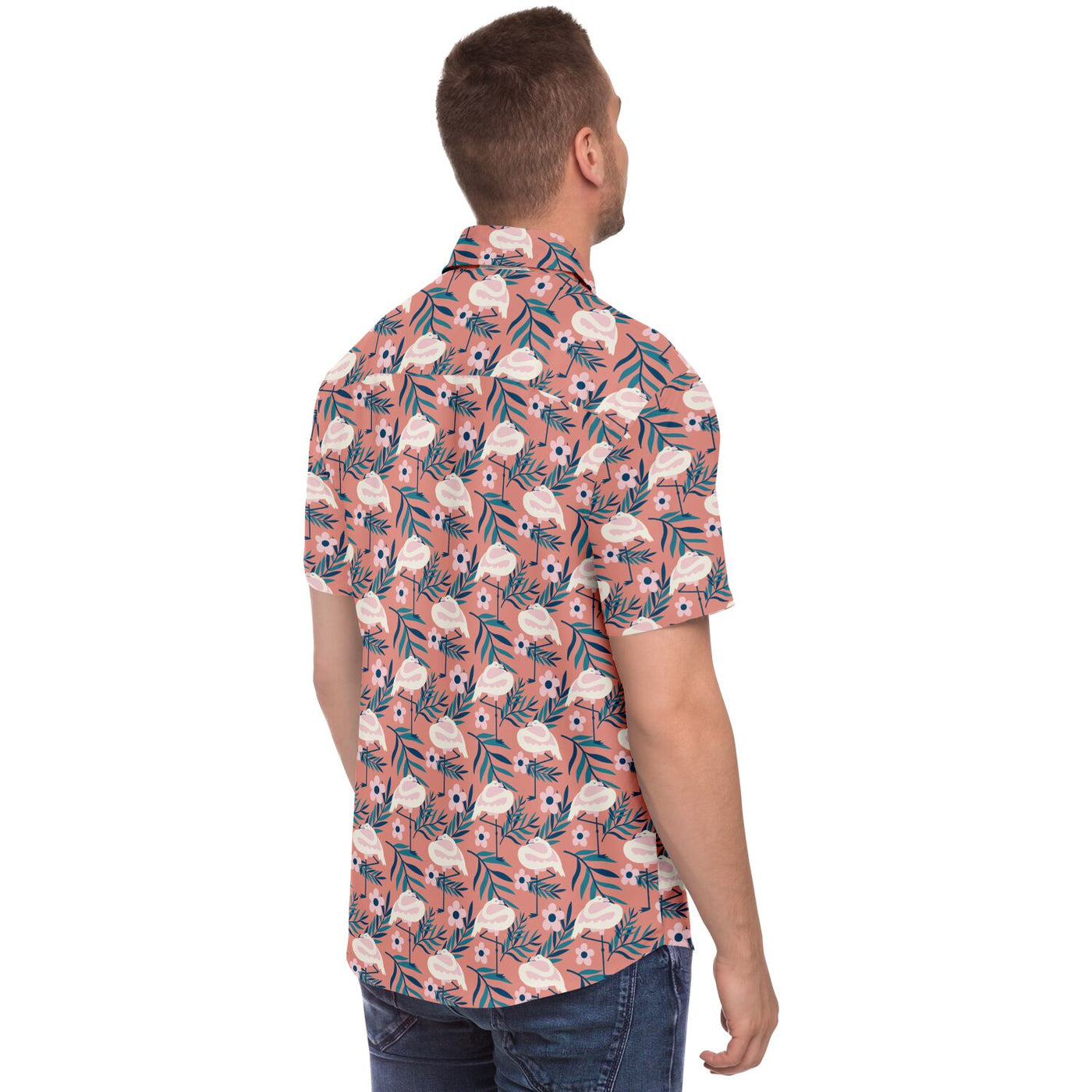 Sleepy Floral Flamingo Hawaiian Shirt
