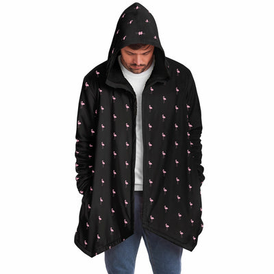 Black Classic Flamingo Cloak Hoodie