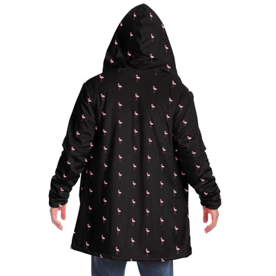 Black Classic Flamingo Cloak Hoodie