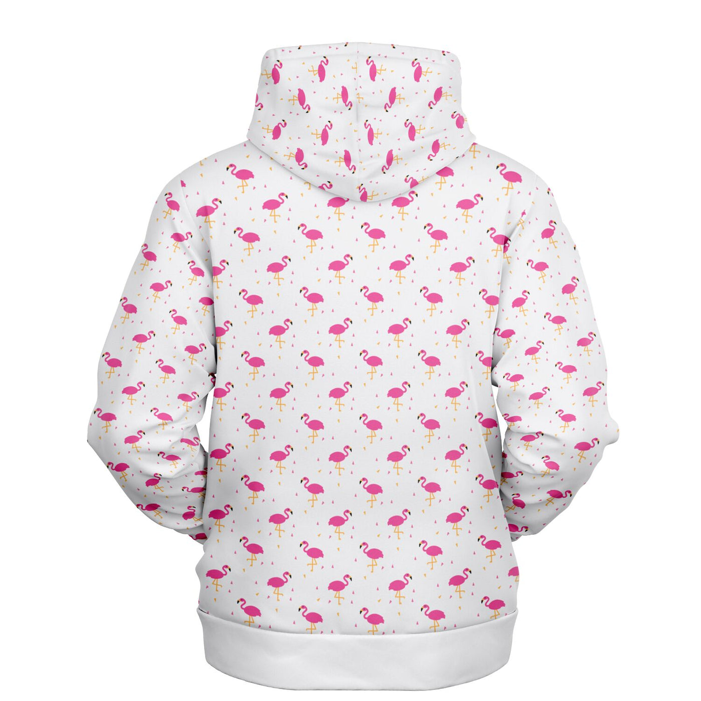 Pink Flamingo Style Pullover Hoodie