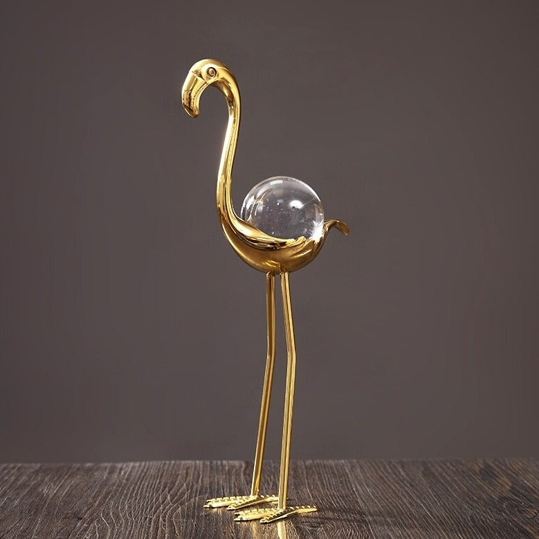 Flamingo Crystal Ball Ornament