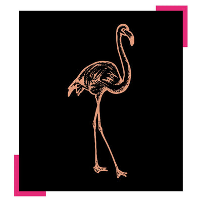 Classic Flamingo Silhouette Zip-Up Hoodie