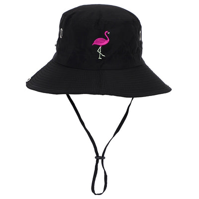 black flamingo hiking hat