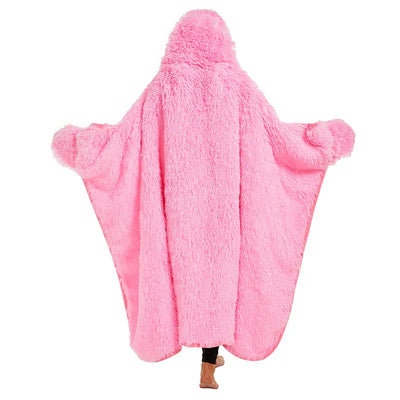 Pink Flamingo Cloak Hoodie Blanket