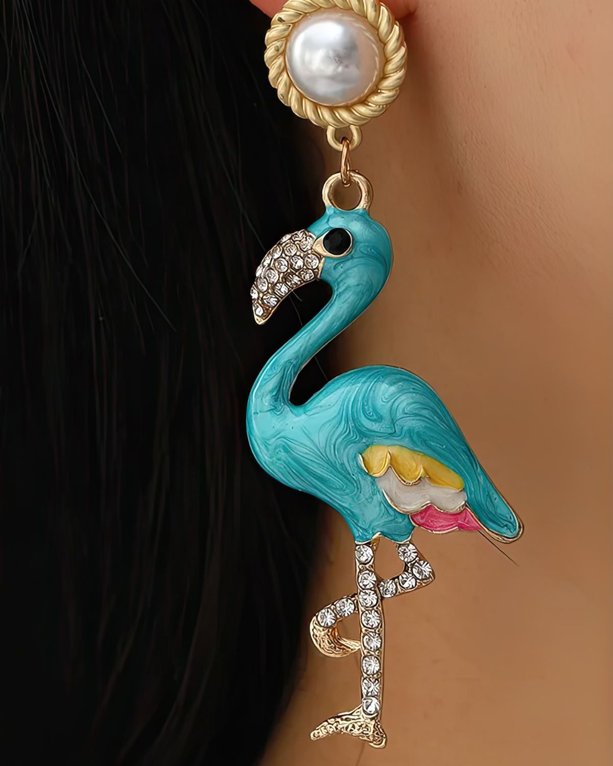 Flamingo Statement Earrings